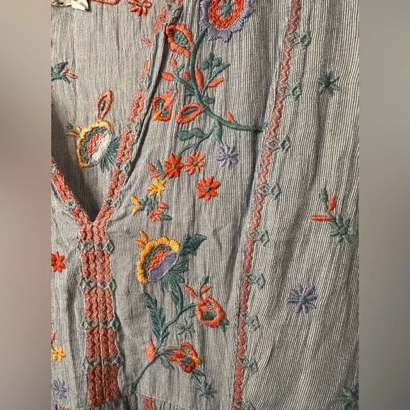 Johnny Was Bereginia Effortless Boho Tank Dress Size Large Embroidered - Picture 4 of 8